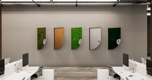 Wandmontierte Akustikplatte - COMMA - Greenmood - Filz / Kork / aus stabilisiertem Moos