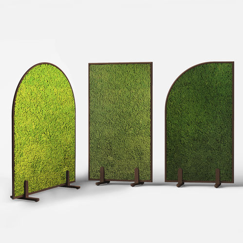 Selbsttragende Akustikplatte - MODULOR - Greenmood - mobil / Stahl / aus stabilisiertem Moos