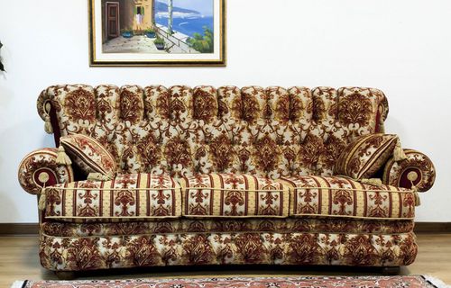 Klassisches Sofa - DOGE - VAMA Divani - Stoff / maßgefertigt / mit hoher Rückenlehne
