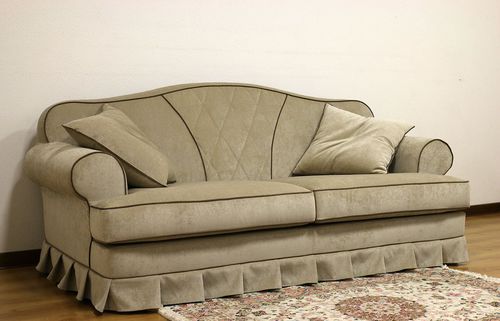 Klassisches Sofa - PLUTONE - VAMA Divani - Stoff / maßgefertigt / grau