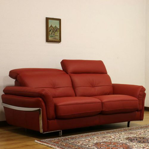 Modernes Sofa - FOLK - VAMA Divani - Leder / schrägstellbar / mit Kopfstütze