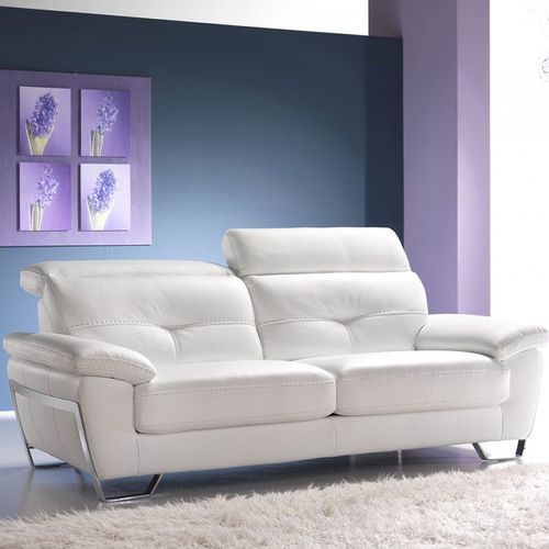 Modernes Sofa - CASABLANCA - VAMA Divani - Leder / maßgefertigt / weiß