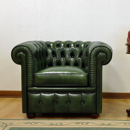 Chesterfield-Sessel - CHESTERINA  - VAMA Divani - Leder / Holz / maßgefertigt