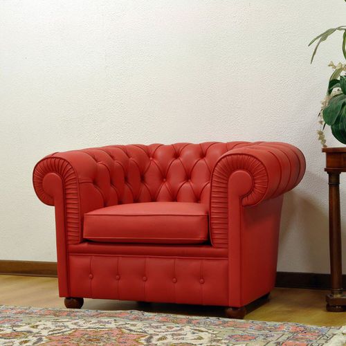 Chesterfield-Sessel - VAMA Divani - Leder / Stoff / maßgefertigt