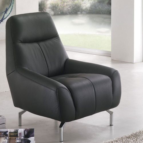 Moderner Sessel - SAMOURAI - VAMA Divani - Leder / Stahl / Holz