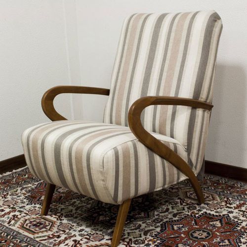Klassischer Sessel - IRIS - VAMA Divani - Stoff / Holz / mit hoher Rückenlehne