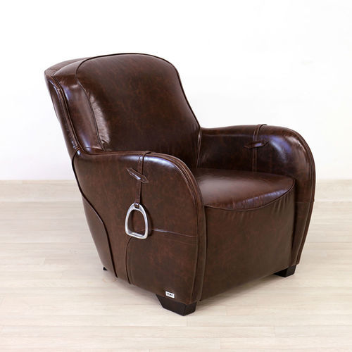 Klassischer Clubsessel - Equestra - VAMA Divani - Leder / Massivholz / Buche