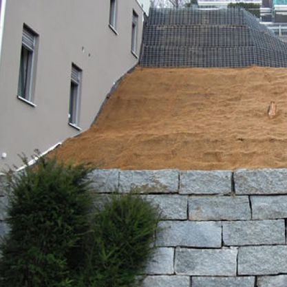 Stahl-Stützmauer - TERRASTOP - Sytec - Bewehrte-Erde / für Gartenzäune
