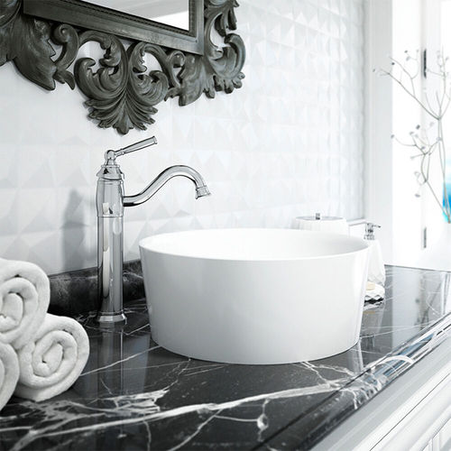 Aufsatzwaschbecken - LEONORA®  - JACUZZI - Mineralwerkstoff / Hochglanz / rund