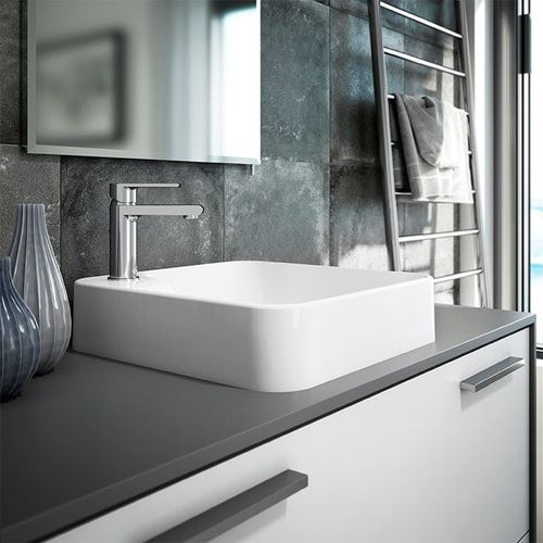 Aufsatzwaschbecken - NERINA® - JACUZZI - Mineralwerkstoff / quadratisch / 1-Loch