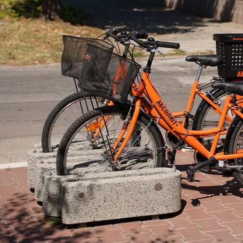 Bodenstehender Fahrradständer - 166 - Encho Enchev - ETE - gesichert / originelles Design / horizontal