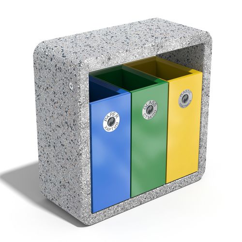 Park-Abfallbehälter - 245 R - Encho Enchev - ETE - System / freistehend / galvanisiertem Stahl