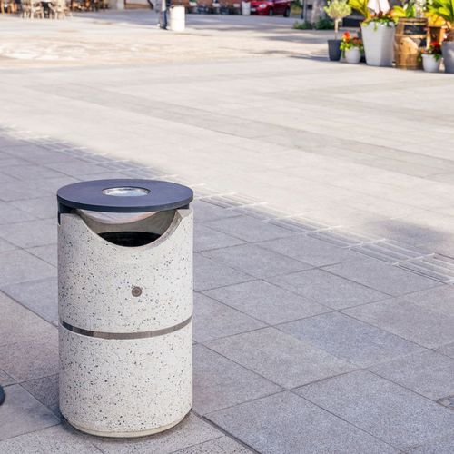 Park-Abfallbehälter - 127 - Encho Enchev - ETE - freistehend / galvanisiertem Stahl / pulverbeschichteter Stahl