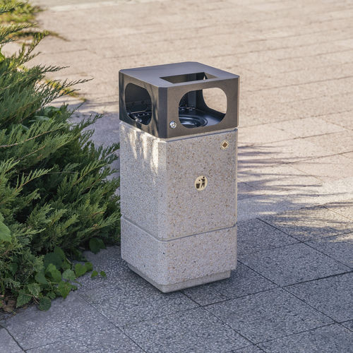 Park-Abfallbehälter - 216 - Encho Enchev - ETE - freistehend / galvanisiertem Stahl / pulverbeschichteter Stahl
