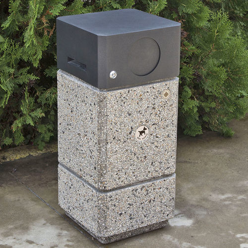 Park-Abfallbehälter - 181 - Encho Enchev - ETE - freistehend / galvanisiertem Stahl / pulverbeschichteter Stahl