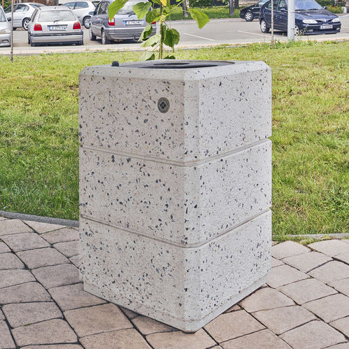 Park-Abfallbehälter - 72 - Encho Enchev - ETE - freistehend / galvanisiertem Stahl / pulverbeschichteter Stahl