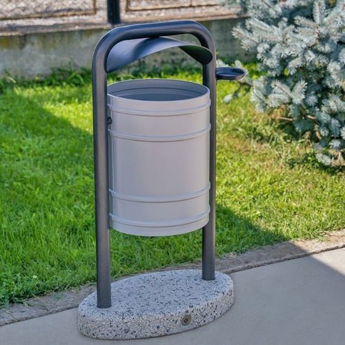 Park-Abfallbehälter - 91 - Encho Enchev - ETE - bodenstehend / freistehend / galvanisiertem Stahl
