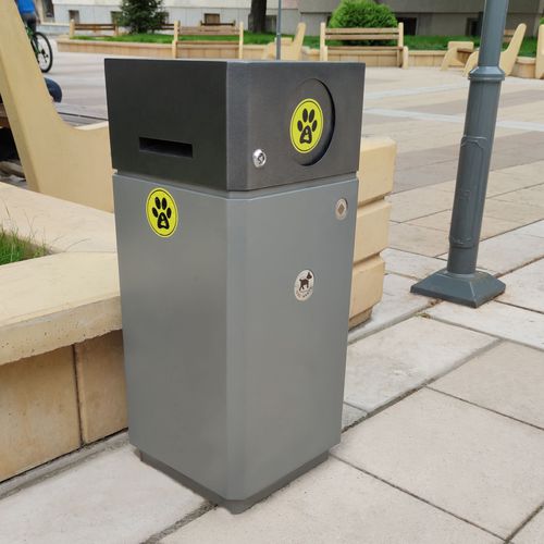 Park-Abfallbehälter - 171 - Encho Enchev - ETE - freistehend / galvanisiertem Stahl / pulverbeschichteter Stahl