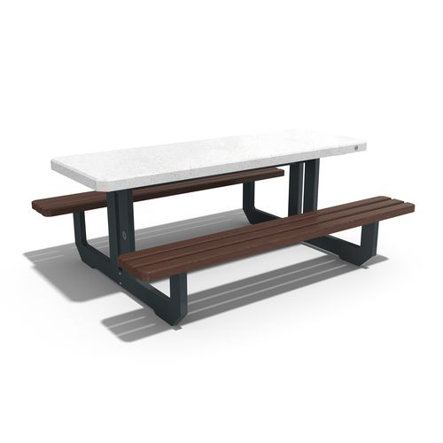 Moderner Picknicktisch - 251 - Encho Enchev - ETE - Iroko / Bambus / Hochleistungsbeton