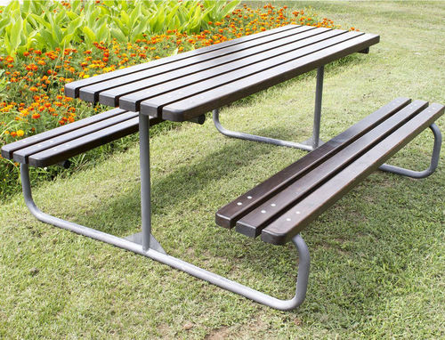 Moderner Picknicktisch - 113 - Encho Enchev - ETE - Holz / Gestell aus galvanisiertem Stahl / Gestell aus heißlackiertem Stahl