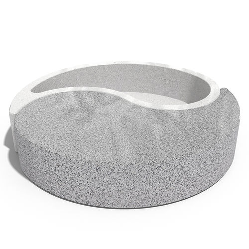 Hochleistungsbeton-Pflanzkübel - YIN-YANG - Encho Enchev - ETE - Marmor / Granit / rund