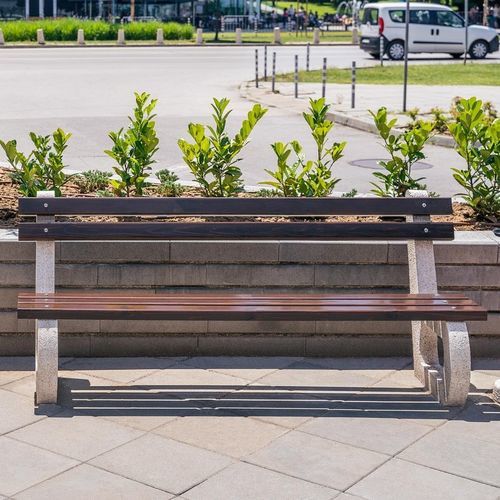 Moderne Bank für den öffentlichen Raum - 142 - Encho Enchev - ETE - Holz / Hochleistungsbeton / Faserbeton
