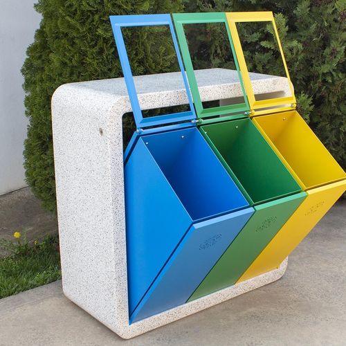Park-Abfallbehälter - 244 R - Encho Enchev - ETE - System / freistehend / galvanisiertem Stahl