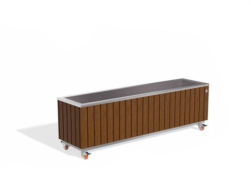 Edelstahl-Pflanzkübel - 295 - Encho Enchev - ETE - Holz / modern