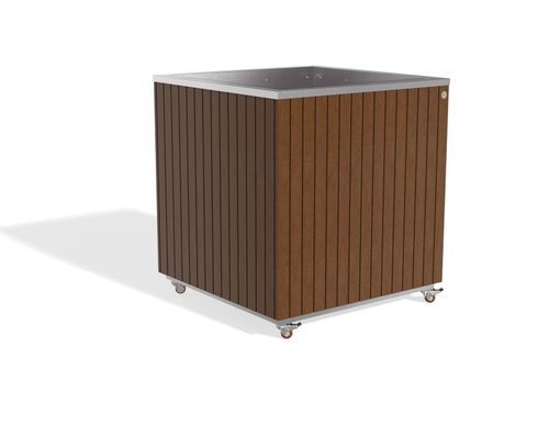 Holz-Pflanzkübel - 300 - Encho Enchev - ETE - Fichte / Edelstahl / für Außenbereich