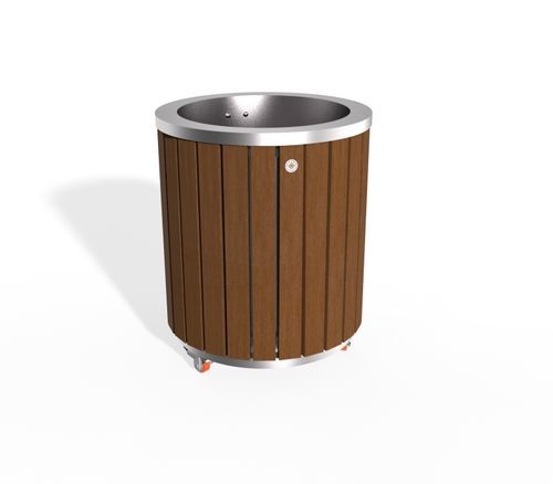 Holz-Pflanzkübel - 317 - Encho Enchev - ETE - Edelstahl / modern / für Spielplätze