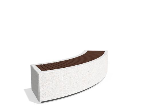 Moderne Gartenbank - 268-K - Encho Enchev - ETE - Beton / aus recyceltem Material / Holz