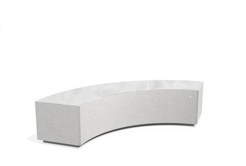 Bank für den öffentlichen Raum / Faserbeton - 268-T - Encho Enchev - ETE - gebogen / modular / für Außenbereich