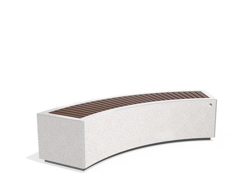 Moderne Bank für den öffentlichen Raum - 268-J - Encho Enchev - ETE - Beton / Massivholz / aus recyceltem Material