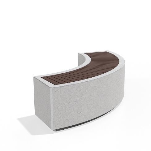 Moderne Gartenbank - 268-Y - Encho Enchev - ETE - Beton / Holz / modular