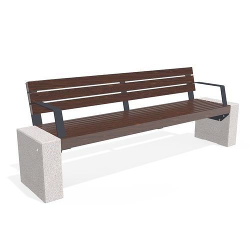 Beton-Gartenbank - 333 - Encho Enchev - ETE - Granit / Marmor / Massivholz