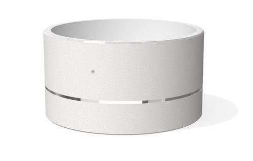 Runder Pflanzkübel - 336 - Encho Enchev - ETE - Chrom / Nickel / Beton