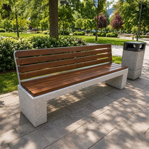 Moderne Bank für den öffentlichen Raum - 84 - Encho Enchev - ETE - Iroko / Bambus / Hochleistungsbeton