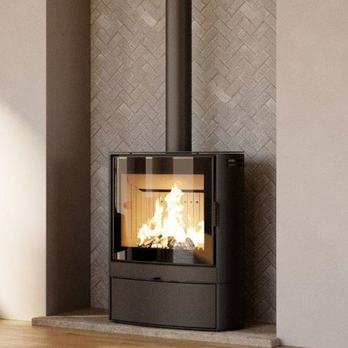 Holz-Kaminofen - Elipse F3 - desayo - 9 kW / bodenstehend / modern