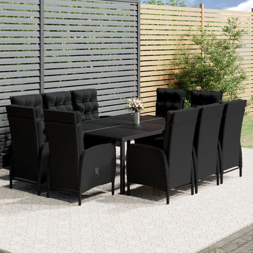 Moderne Tisch- und Stuhlkombination - vidaXL 11-tlg : 3058556 - desayo - für Garten / für Terrasse / für den Innenraum