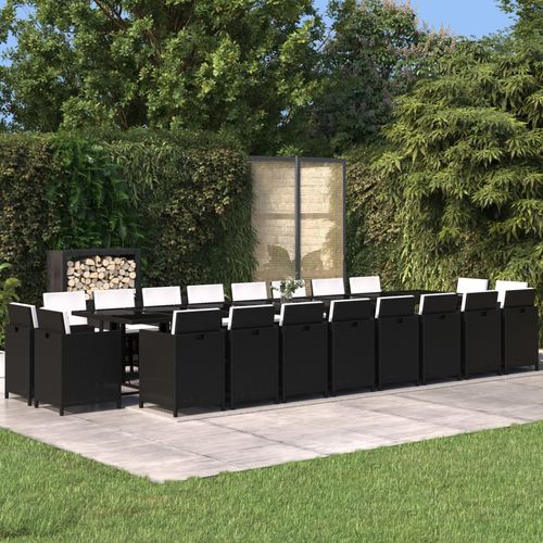 Moderne Tisch- und Stuhlkombination - vidaXL 21-tlg : 3095667 - desayo - für Garten / Stoff / pulverbeschichteter Stahl