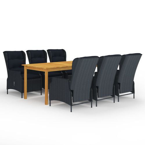 Moderne Tisch- und Stuhlkombination - vidaXL 7-tlg : 3067932 - desayo - für Garten / Stoff / Akazie