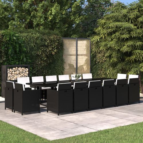 Moderne Tisch- und Stuhlkombination - vidaXL 17-tlg : 3095613 - desayo - für Garten / Stoff / pulverbeschichteter Stahl