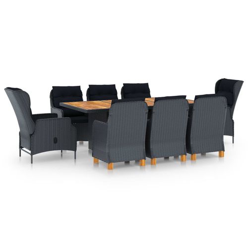 Moderne Tisch- und Stuhlkombination - vidaXL 9-tlg : 3060186 - desayo - für Garten / für Terrasse / Akazie