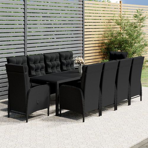 Moderne Tisch- und Stuhlkombination - vidaXL 11-tlg : 3058560 - desayo - für Garten / für Terrasse / für den Innenraum