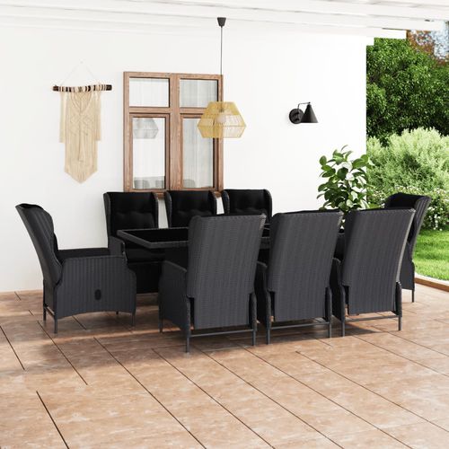 Moderne Tisch- und Stuhlkombination - vidaXL 9-tlg : 3060138 - desayo - für Garten / für Terrasse / Stoff