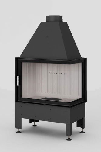 Eckkamineinsatz - Volcano 2LT - Slim - desayo - Holz / Metall / modern