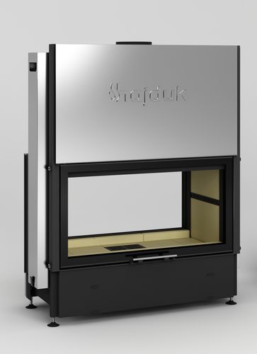 Doppelseitiger Kamineinsatz - Volcano DTh-FD - desayo - Holz / Stahl / modern