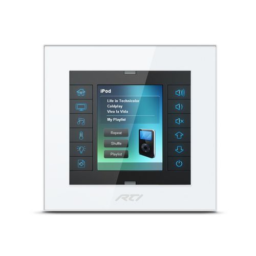 Touchscreen für Audio-Hausautomationssystem - KX2 - Remote Technologies Incorporated (RTI) - für Multimedia-system / wandmontiert
