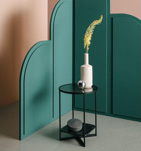 Moderner Beistelltisch - MOHANA - SP01 design - Glas / Marmor / Gestell aus Stahl