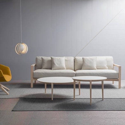 Moderner Couchtisch - ETOILE - SP01 design - Glas / Marmor / Gestell aus Esche